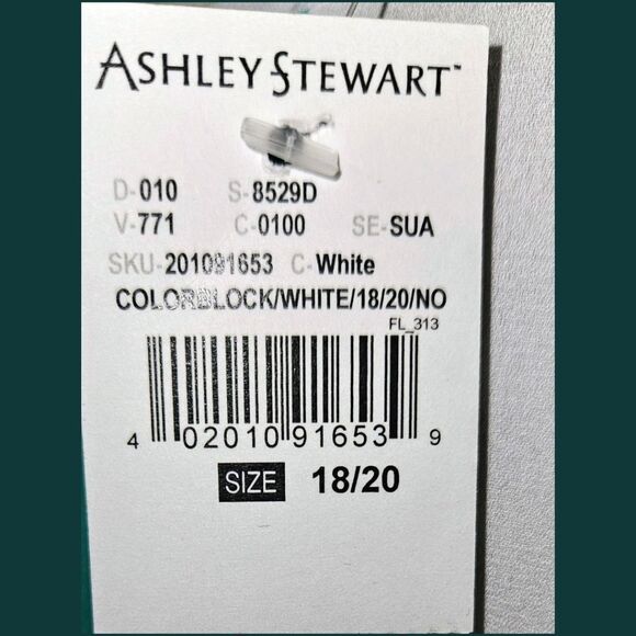 ASHLEY STEWART Plus Size Two Toned MINT Green & White Maxi Dress 18/20 - Picture 13 of 16